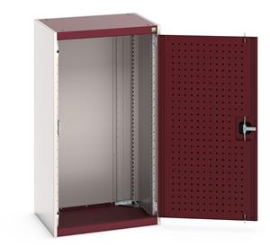 40011015.** cubio cupboard with perfo doors. WxDxH: 650x525x1200mm. RAL 7035/5010 or selected